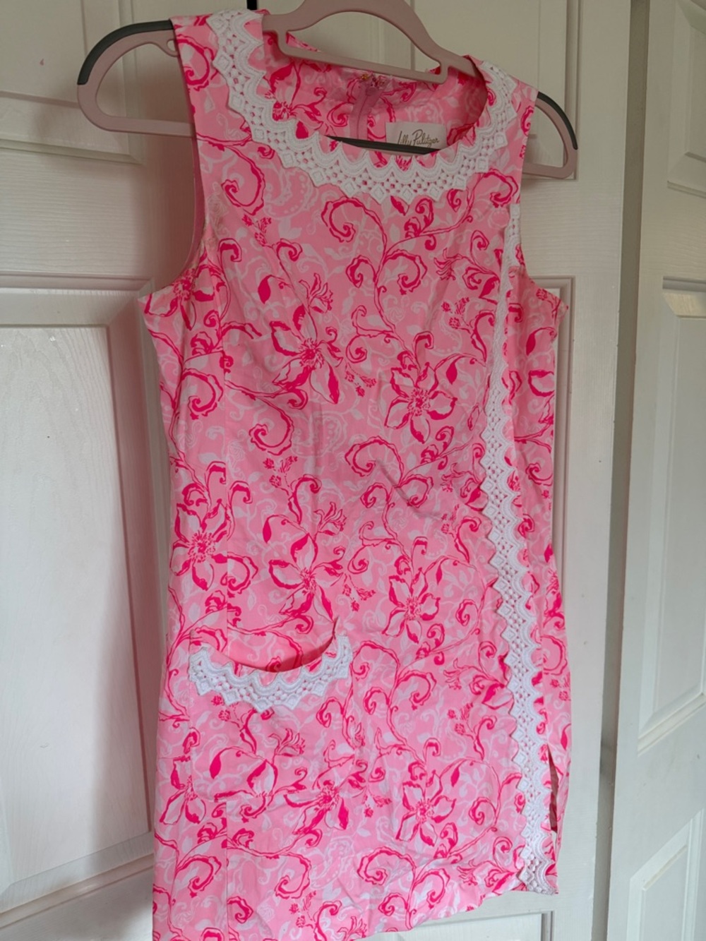 Lilly Pulitzer Pink and White Floral Romper with Built in shorts